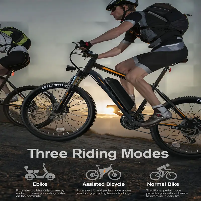 26″ Electric Mountain Bike — 36V 374Wh • 500W • up to 20 mph
